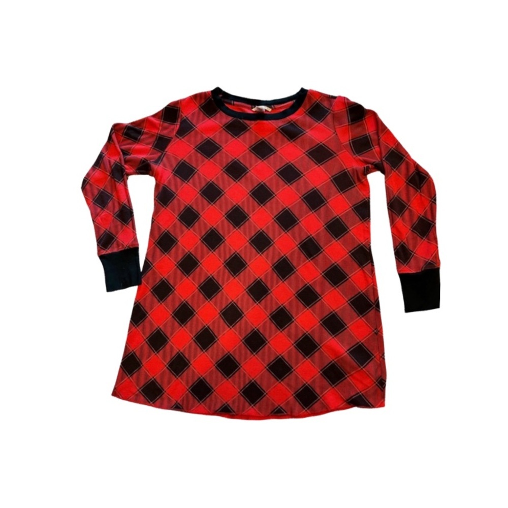 Victoria’s Secret classic red and black holiday plaid PJ thermal dress